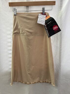 Confident and Beautiful Beige A-Line Tummy Control Slip NWT XL